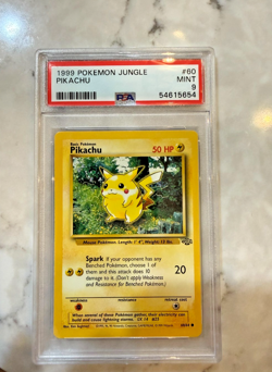 1999 Pokemon TCG Jungle Pikachu Red Cheeks, PSA 9, Card 60/64 - Image 1