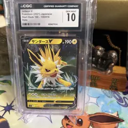 Jolteon V – 2021 Japanese Eevee Heroes 030/069 – CGC 10 GEM MINT – Pokemon Card - Image 1