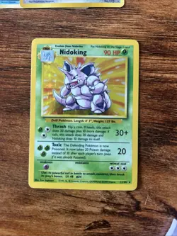 Pokemon TCG Nidoking Base Set Holo Unlimited Rare Card 11/102 MP Condition - Image 1