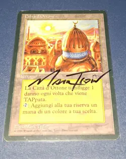 1X CITTA' D'OTTONE/CITY OF BRASS ITA MTG SIGNED BY MARK TEDIN Iconic Card - Image 1