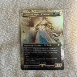 Magic the Gathering Galadriel Light of Valinor Card (borderless) LOTR - Image 1