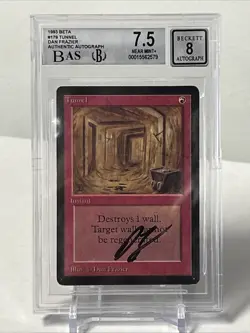 MTG Tunnel- Signed Dan Frazier -Beta MTG Beckett 7.5 Autograph 8 - Image 1