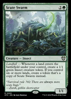 1 x Scute Swarm - Commander: Outlaws of Thunder Junction - Light Play - MTG - Image 1