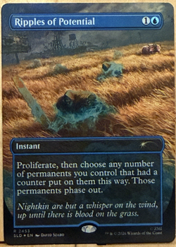 LIMITED EDITION Secret Lair MtG Ripples of Potential NM BORDERLESS FOIL! - Image 1
