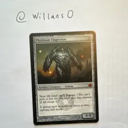 mtg Platinum Emperion 193/249 Mythic regular Scars Mirrodin EN Artifact Creature - Image 1