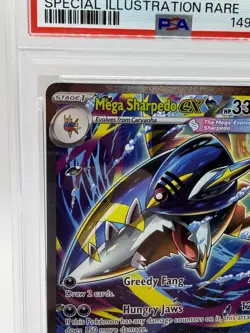 Mega Sharpedo ex 127/094 Pokemon Phantasmal Flames SIR Gem Mint PSA 10 - Image 2