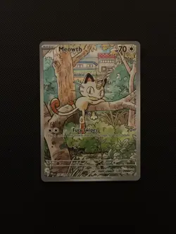 Meowth 106/094 Illustration Rare Pokemon TCG Phantasmal Flames New Mint - Image 1