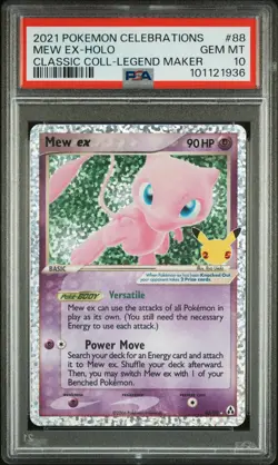 2021 POKEMON CELEBRATIONS CLASSIC COLL #88 MEW EX-HOLO PSA 10 - Image 1