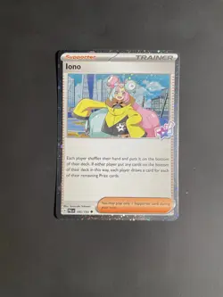 Iono 185/193 Holofoil Cosmo Foil Promo Pokemon Near Mint - Image 1