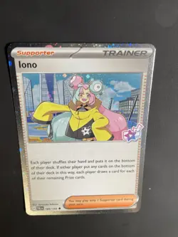 Iono 185/193 Holofoil Cosmo Foil Promo Pokemon Near Mint - Image 2