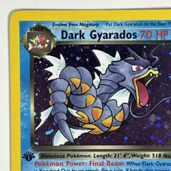 Dark Gyarados 8/82 Team Rocket Holo 1st Edition Pokemon - Image 2