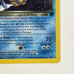 Dark Gyarados 8/82 Team Rocket Holo 1st Edition Pokemon - Image 4