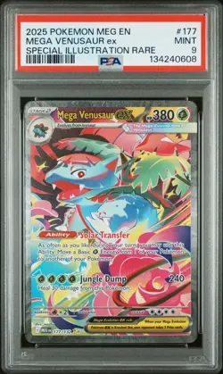2025 POKEMON MEG EN-MEGA EVOLUTION #177 MEGA VENUSAUR EX PSA 9 - Image 1