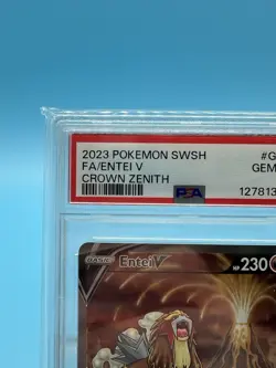 Pokemon Entei V Crown Zenith Galarian Gallery Full Art #GG36 PSA 10 Gem Mint - Image 2