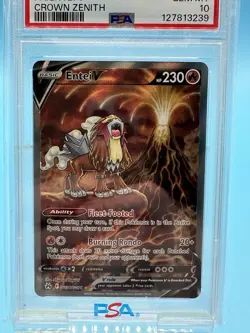Pokemon Entei V Crown Zenith Galarian Gallery Full Art #GG36 PSA 10 Gem Mint - Image 4