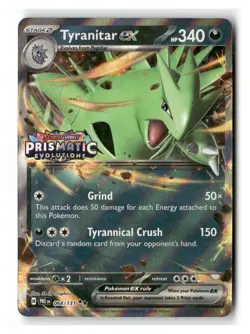 Tyranitar ex (Prismatic Evolutions Stamp) 064/131 Holofoil Pokemon NM - Image 1