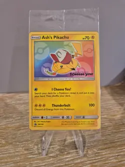 Sealed Ash's Pikachu SM108 'I Choose You' Movie Promo 2017 Pokemon English - Image 1