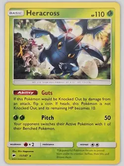 Heracross 11/147 Pokemon - Sun & Moon Burning Shadows MP - Image 1