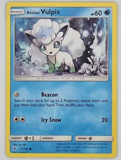 Alolan Vulpix 21/145 Pokemon - Sun & Moon Guardians Rising MP - Image 1