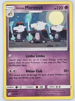 Alolan Marowak 64/181 Pokemon - Sun & Moon Team Up MP - Image 1