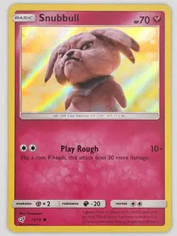 Snubbull 15/18 Pokemon - Holo Sun & Moon Detective Pikachu MP - Image 1
