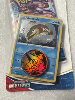 Pokemon Battle Styles Blister Booster Pack Arrokuda Promo SWSH093 TCG Sealed - Image 2