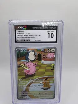 Pokemon Twilight Masquerade Chansey 187/167 Illustration Rare CGC 10 💎 - Image 1