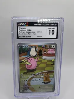 Pokemon Twilight Masquerade Chansey 187/167 Illustration Rare CGC 10 💎 - Image 3