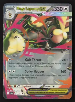 Mega Lopunny ex Double Rare Holofoil PFL 084/094 NM Pokemon TCG - Image 1