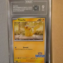 The Pokemon Company Pikachu 214 Scarlet & Violet Promo Illustration TAG 9 - Image 1