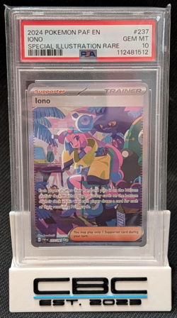 2024 Pokemon PAF EN Iono 237 Special Illustration Rare PSA 10 Gem Mint - Image 1