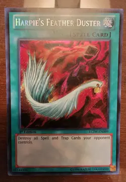Harpie's Feather Duster LCJW-EN099 Joey's World 1st Ed Secret Rare NM/M Yugioh - Image 1