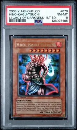 2003 Yu-Gi-Oh! Hino-Kino-Tsuchi Legacy of Darkness LOD 1st Edition Ultra PSA 8 - Image 1