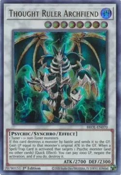 Yugioh! Thought Ruler Archfiend - BROL-EN070 - Ultra Rare - 1st Edition Near Min - Image 1