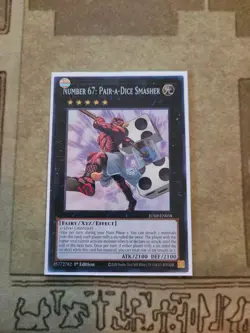 YUGIOH NUMBER 67: PAIR-A-DICE SMASHER JUSH-EN058 COLLECTORS RARE 1ST ED NM - Image 1