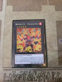 YUGIOH NUMBER 61: VOLCASAURUS PGL3-EN073 GOLD 1ST ED NM/VLP - Image 1