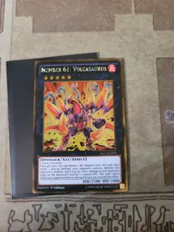 YUGIOH NUMBER 61: VOLCASAURUS PGL3-EN073 GOLD 1ST ED NM/VLP - Image 2