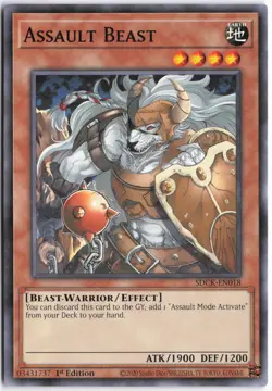 Yugioh - Assault Beast SDCK-EN018 1st Edition - Structure Deck: The Crimson King - Image 1