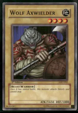 1996 Yu-Gi-Oh! 1st Edition Wolf Alexander LOD-052 - Image 1