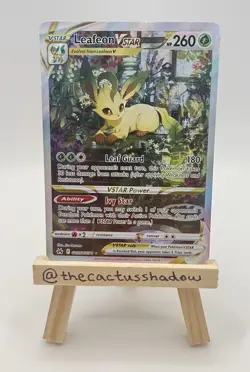 Pokemon Crown Zenith: Galarian Gallery Holo Leafeon VSTAR GG35/GG70 - NM - Image 1
