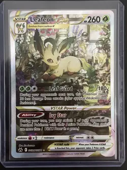 Pokemon Cards Leafeon VSTAR GG35/GG70 Crown Zenith Galarian Gallery Holo NM - Image 1