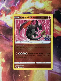 Radiant Charizard 011/078 Holofoil Pokemon GO Radiant Rare NM - Image 1