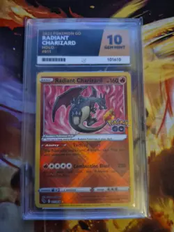 Pokemon TCG Radiant Charizard Holo Card Pokemon Go, 011/078, Ace 10 - Image 1