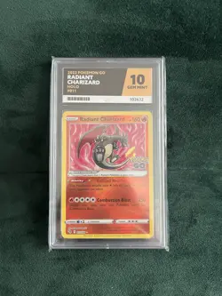Pokemon TCG Radiant Charizard Holo Card Pokemon Go 011/078 Ace 10! 💎 - Image 1