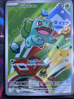 Pokemon Bulbasaur MEP 037 First Partner Illustration Rare Promo 30th Anniversary - Image 2