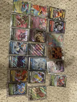 Pokemon Mixed Card Collection Lot Halo, Full Art, Shiny, Etc with Vault X Binder - Image 1