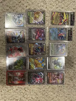 Pokemon Mixed Card Collection Lot Halo, Full Art, Shiny, Etc with Vault X Binder - Image 2