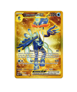 Pokemon Paldea Evolved QUAQUAVAL EX 273/193 Gold Hyper Rare Holo Card MINT-NM - Image 1