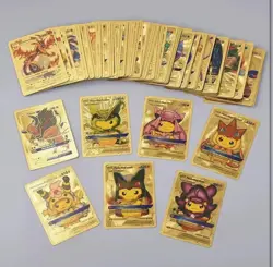 Lot Of 12 New 55PCS Pokemon Card Foil GOLD PACK CARDS TCG GX Vmax GX Card - Image 4