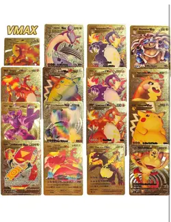 Lot Of 12 New 55PCS Pokemon Card Foil GOLD PACK CARDS TCG GX Vmax GX Card - Image 5